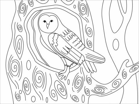 Barn Owl Coloring Page